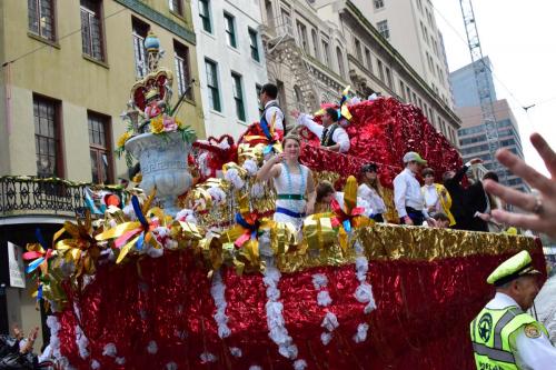 Krewe of Mid-City Parade at Mardi Gras 2018 in New Orleans