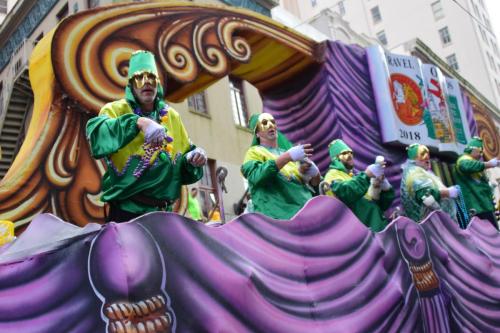 Krewe of Okeanos Parade at Mardi Gras 2018 in New Orleans