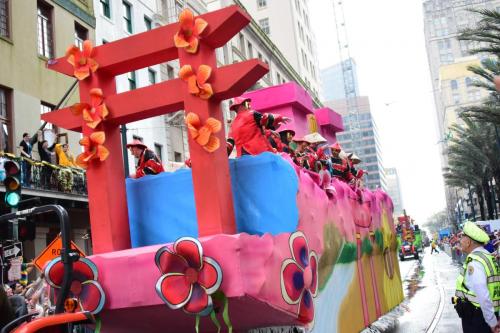 Krewe of Okeanos Parade at Mardi Gras 2018 in New Orleans