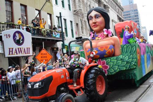 Krewe of Okeanos Parade at Mardi Gras 2018 in New Orleans
