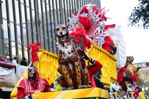 Krewe of Zulu Parade during Mardi Gras