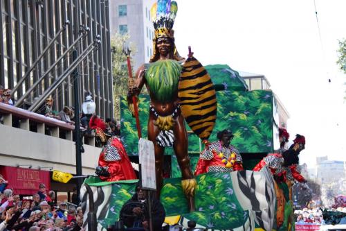 Krewe of Zulu Parade during Mardi Gras