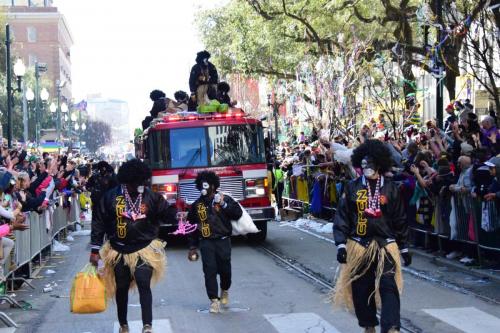Krewe of Zulu Parade during Mardi Gras