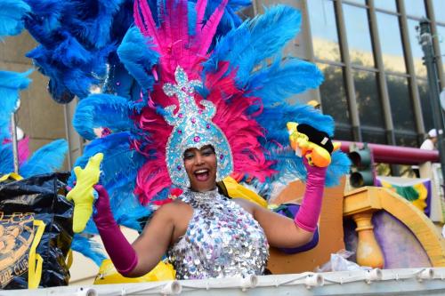 Krewe of Zulu Parade during Mardi Gras
