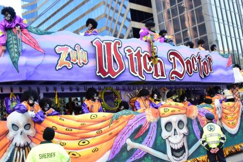 Krewe of Zulu Parade during Mardi Gras