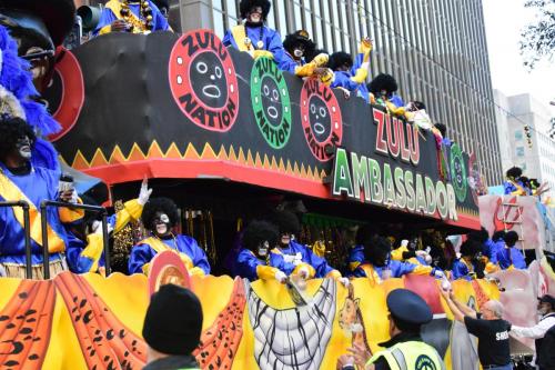 Krewe of Zulu Parade during Mardi Gras