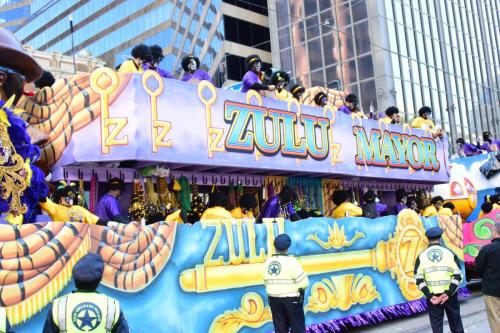 Krewe of Zulu Parade during Mardi Gras