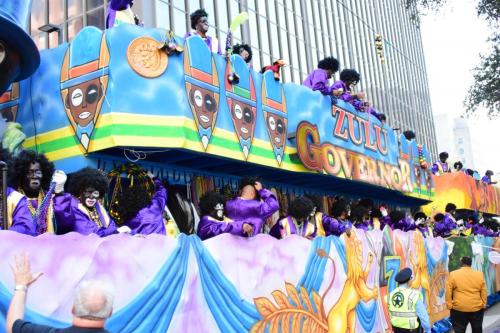 Krewe of Zulu Parade during Mardi Gras