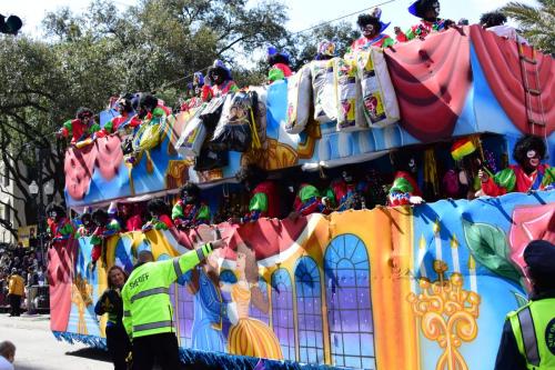 Krewe of Zulu Parade during Mardi Gras
