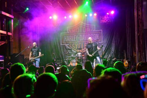 2018 Daytona Bike Week. Crowd view of an awesome concert with cool tunes on the Harley Davidson stage.