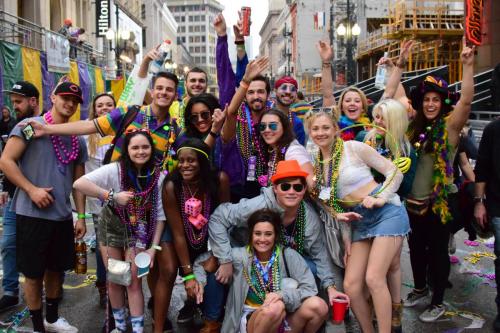People having Fun Posing for Us at Mardi Gras 2018