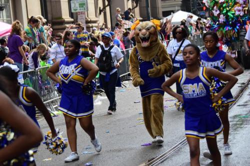 Krewe of Mid-City Parade at Mardi Gras 2018 in New Orleans