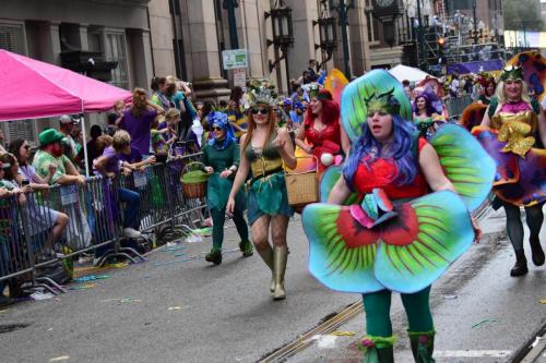 Krewe of Mid-City Parade at Mardi Gras 2018 in New Orleans