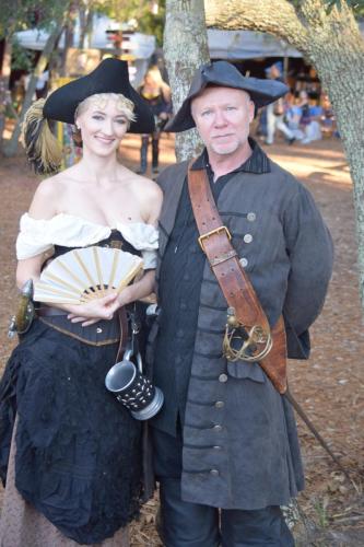 Couple dressed in Medieval Costumes at the 2017 Sarasota Medieval Fair